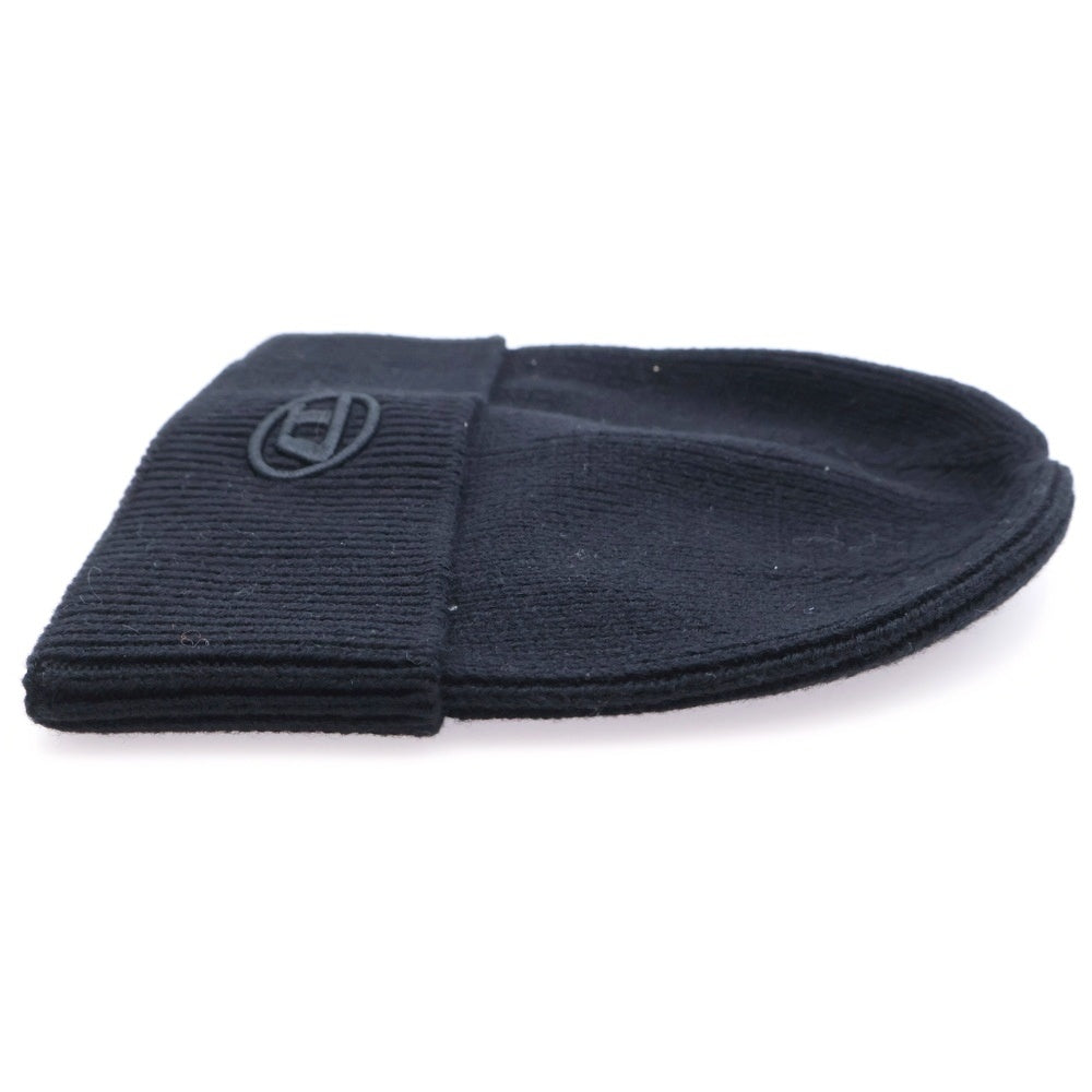 DIESEL(ディーゼル) K-CODER-FULLY B CAP Dロゴ刺繍 ニットビーニー ニット帽 ブラック A04092