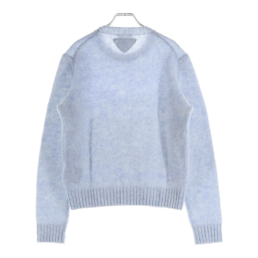 PRADA(プラダ) GIROCOLLO シェットランドウール クルーネックセーター ブルー UMB923