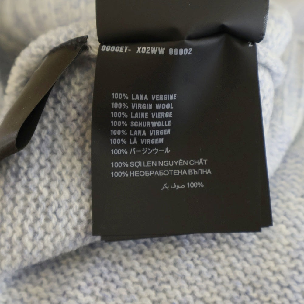 PRADA(プラダ) GIROCOLLO シェットランドウール クルーネックセーター ブルー UMB923