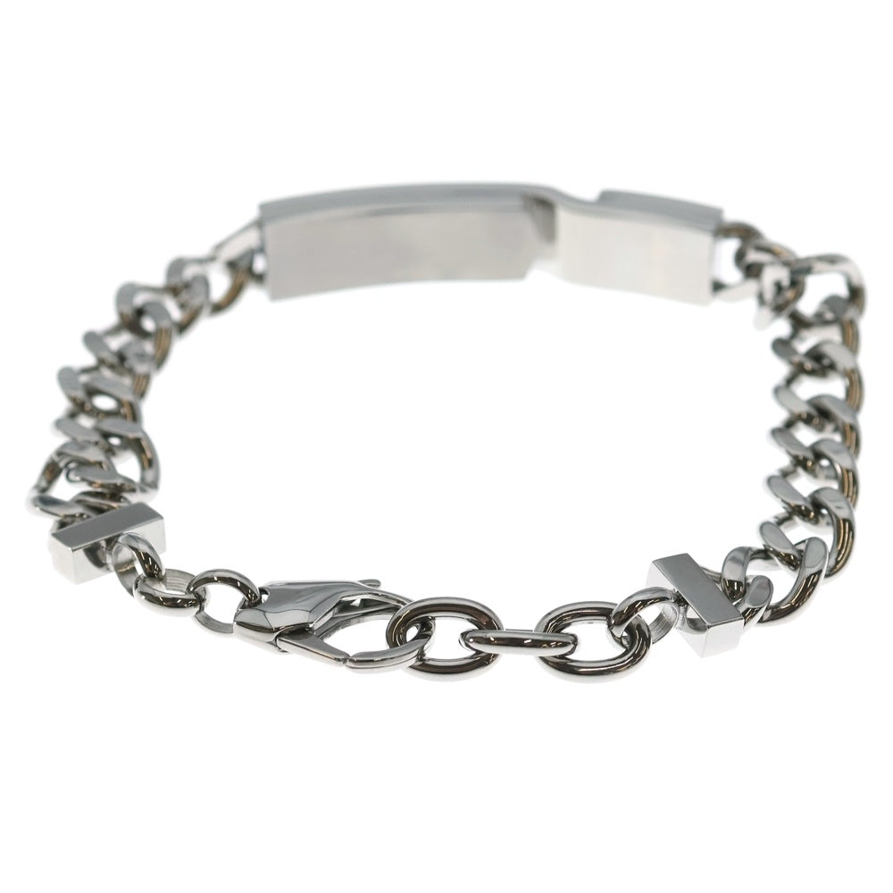 DIESEL(ディーゼル) ロゴプレート IDチェーンブレスレット シルバー DX0966040