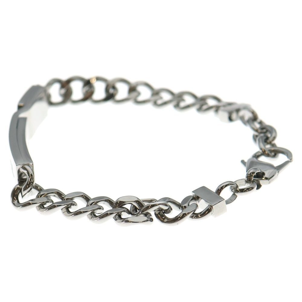 DIESEL(ディーゼル) ロゴプレート IDチェーンブレスレット シルバー DX0966040