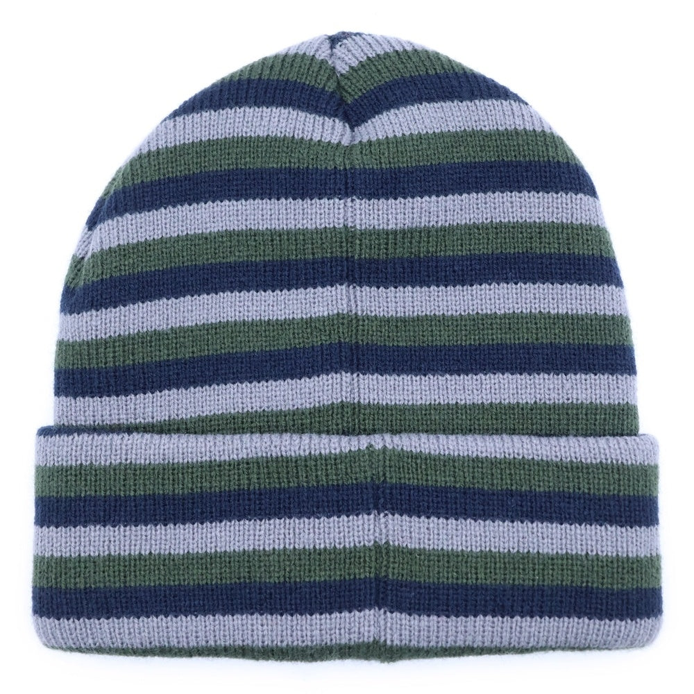 AFB(エーエフビー) DOUBLE BEANIE ボーダー ダブル アクリルニットビーニー ニット帽 帽子 ネイビー/グリーン