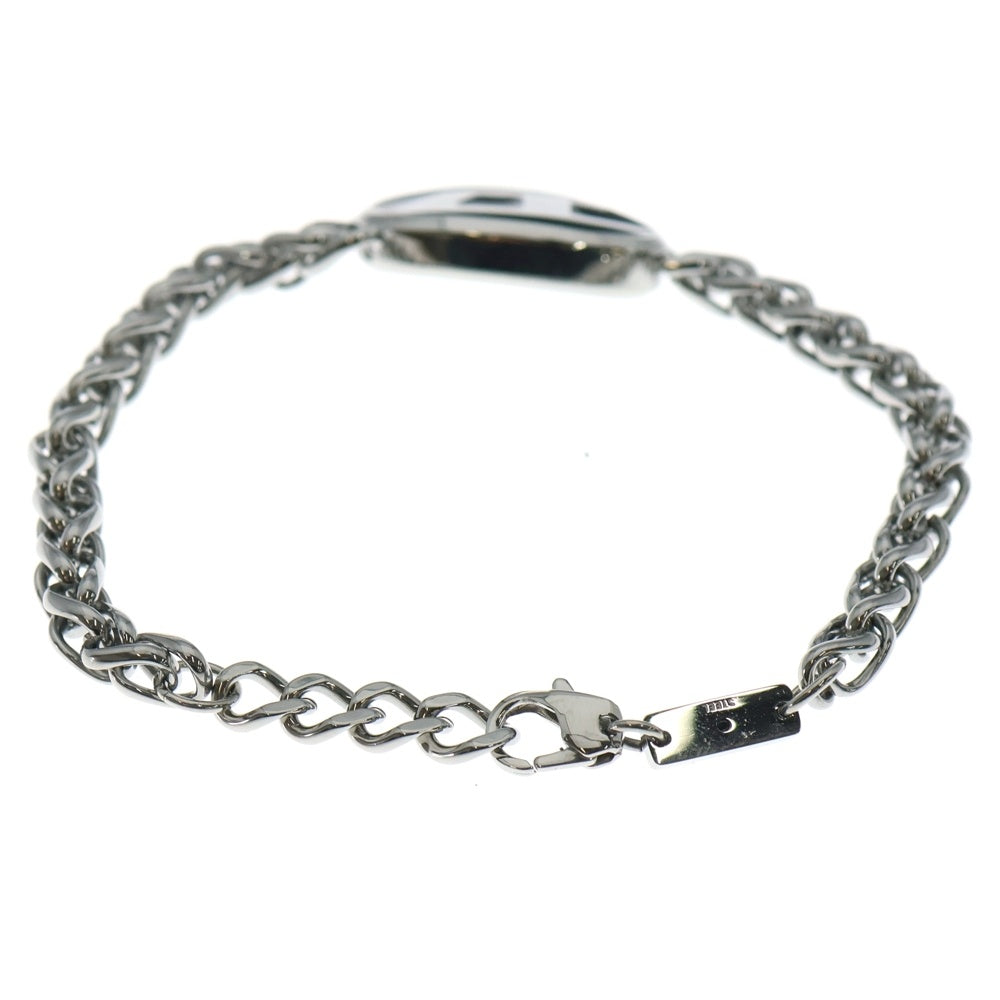 DIESEL(ディーゼル) Dロゴ チェーンブレスレット シルバー/ブラック DX1469040