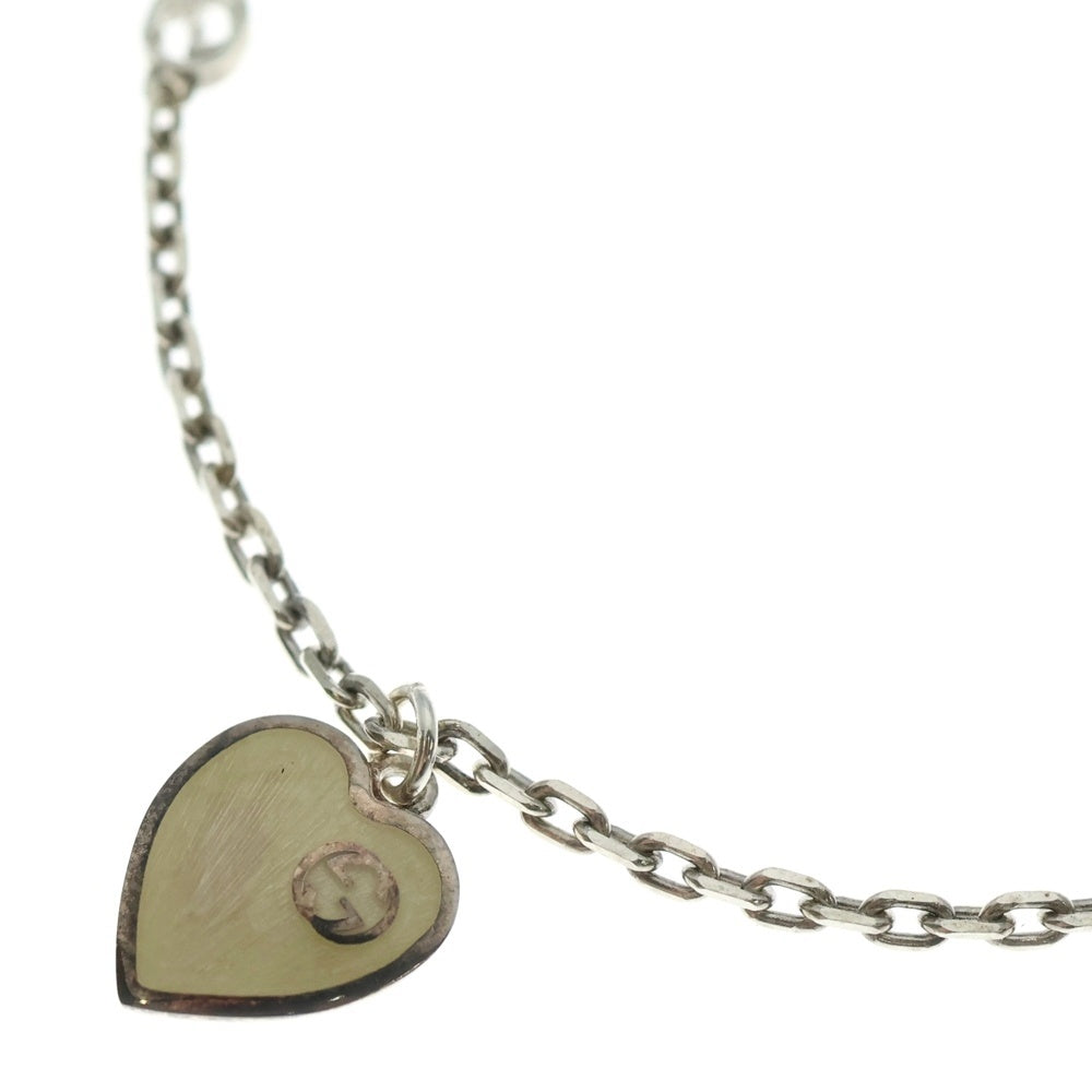 GUCCI(グッチ) インターロッキングG ハートトップ チェーンネックレス シルバー 645545 J8410 1184 レディース