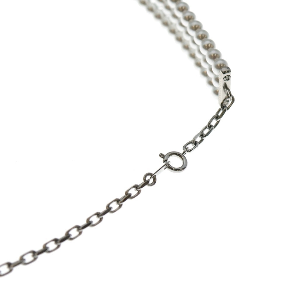 GENTLE MONSTER(ジェントルモンスター) Bijou De 02 オーバル型 パール装飾 メタルフレームサングラス アイウェア シルバー/ホワイト/ピンク レディース