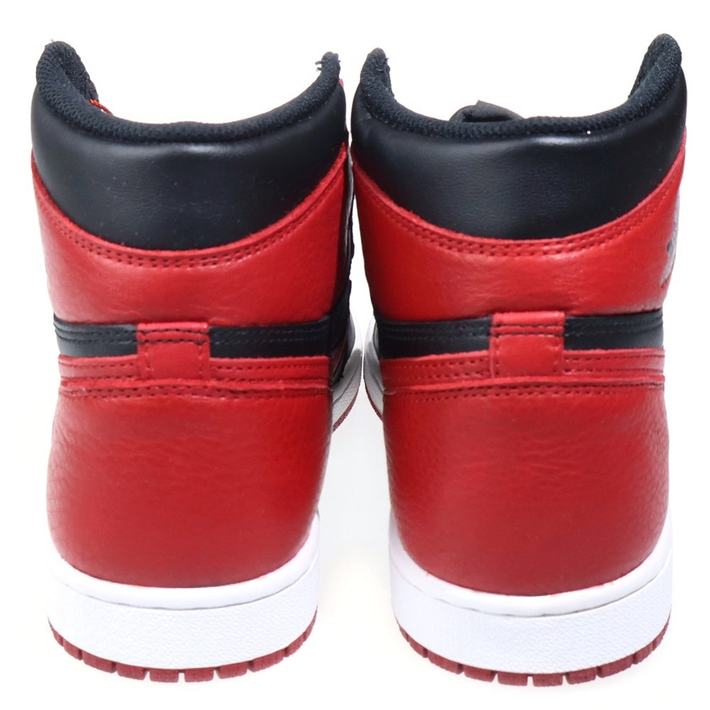 NIKE(ナイキ) 【観賞用 2016年製】 AIR JORDAN 1 RETRO HIGH OG BANNED BRED エアジョーダン1 バーンド ブレッド ハイカットスニーカー ブラック/レッド US8/26cm 555088-001