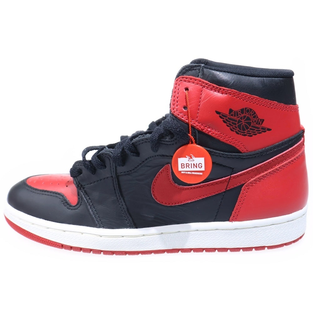 NIKE(ナイキ) 【観賞用 1994年製】 AIR JORDAN 1 HIGH BRED エアージョーダン ブレッド ハイカットスニーカー ブラック/レッド US9/27cm 130207-061