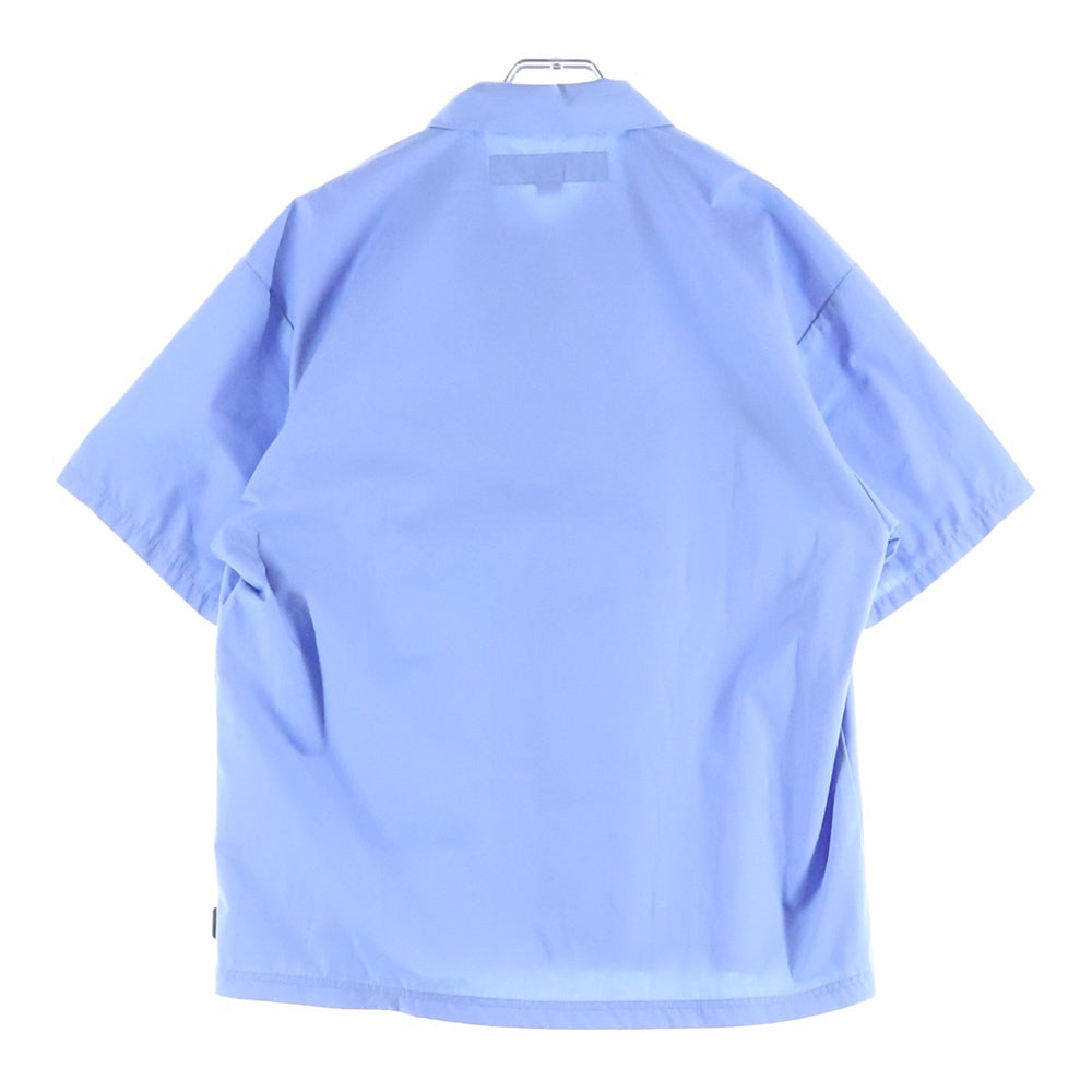 NEIGHBORHOOD(ネイバーフッド) 25SS CLASSIC WORK SHIRT クラシック ロゴワッペン 半袖ワークシャツ ブルー 251TSNH-SHM02