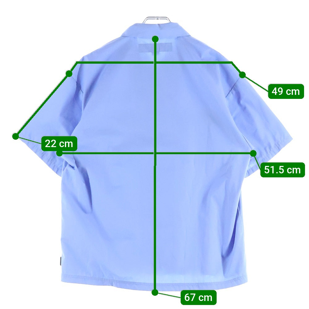 NEIGHBORHOOD(ネイバーフッド) 25SS CLASSIC WORK SHIRT クラシック ロゴワッペン 半袖ワークシャツ ブルー 251TSNH-SHM02