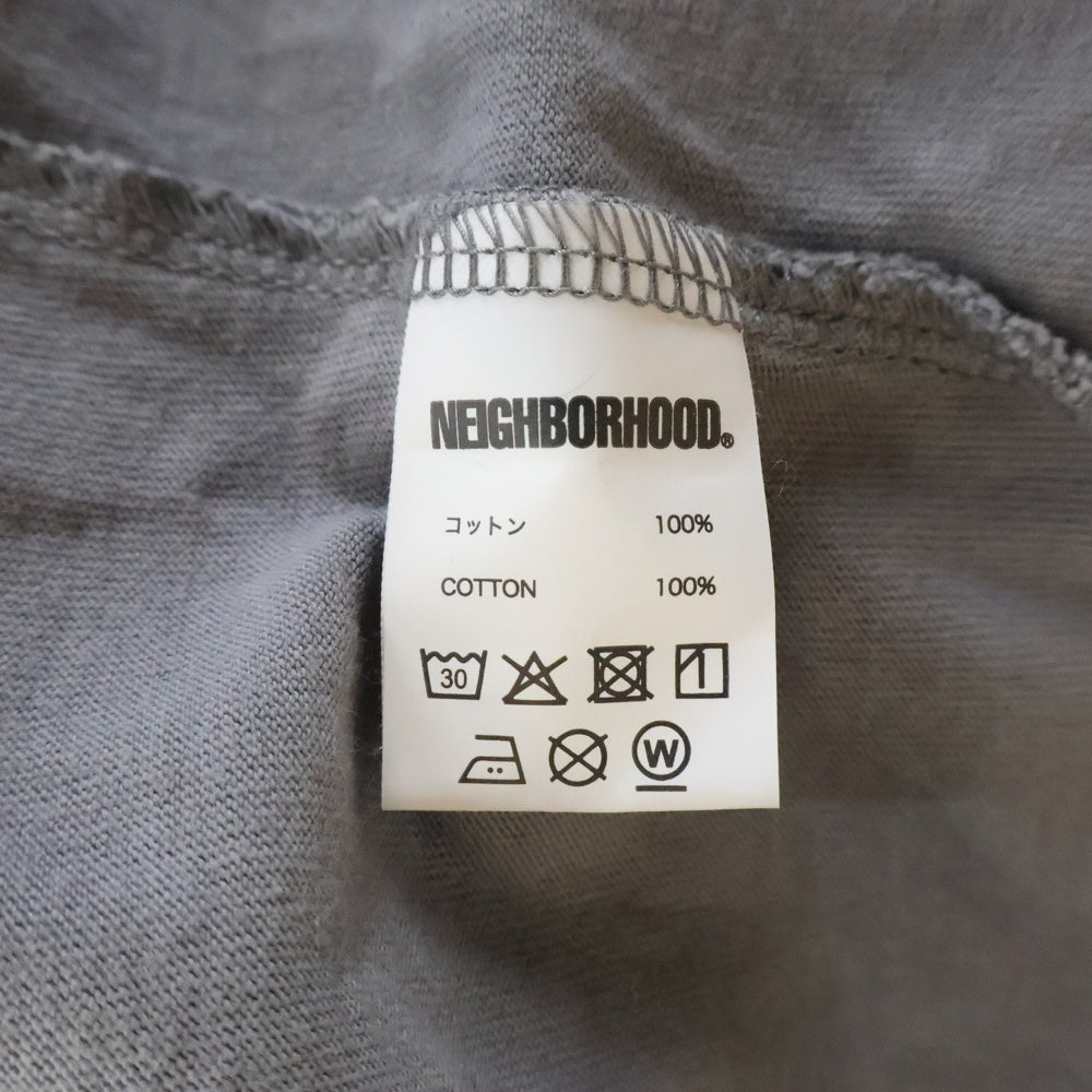 NEIGHBORHOOD(ネイバーフッド) 25AW NH.SS-1 TEE フロントロゴプリント クルーネック半袖Tシャツ カットソー グレー 252PCNH-ST01