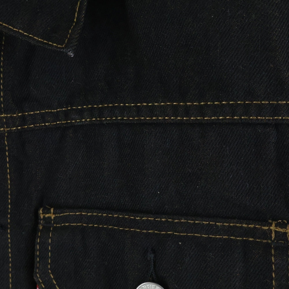 STUSSY(ステューシー) 24SS ×LEVI'S Crispy Rinse Trucker リーバイス クリスピーリンス トラッカーデニムジャケット ブラック A8326-0001