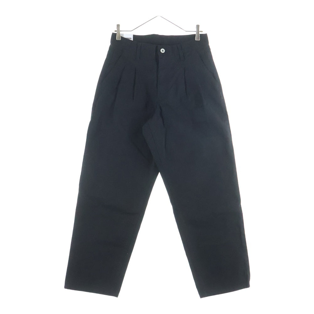 NEIGHBORHOOD(ネイバーフッド) 25SS BAGGY SILHOUETTE TWO TUCK PANTS バギーシルエット 2タック コットンパンツ ブラック 252AQNH-PTM04