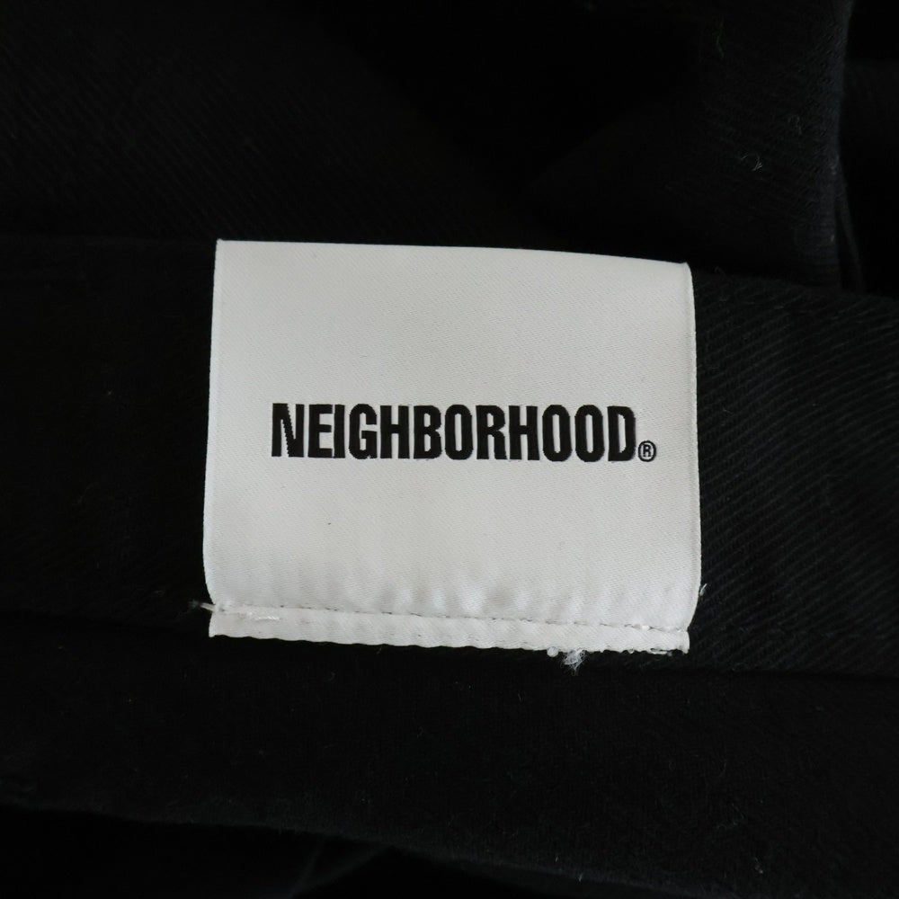 NEIGHBORHOOD(ネイバーフッド) 25SS BAGGY SILHOUETTE TWO TUCK PANTS バギーシルエット 2タック コットンパンツ ブラック 252AQNH-PTM04