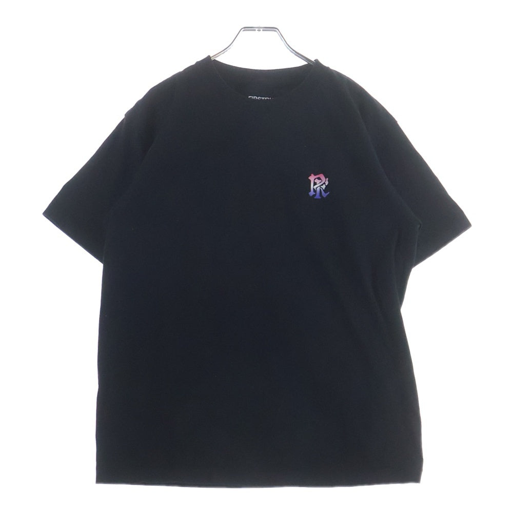 FIRSTRUST(ファーストラスト) DRAMATIC DAWN T-SHIRT ドラマティックダウン グラデーションロゴ クルーネック半袖Tシャツ カットソー ブラック