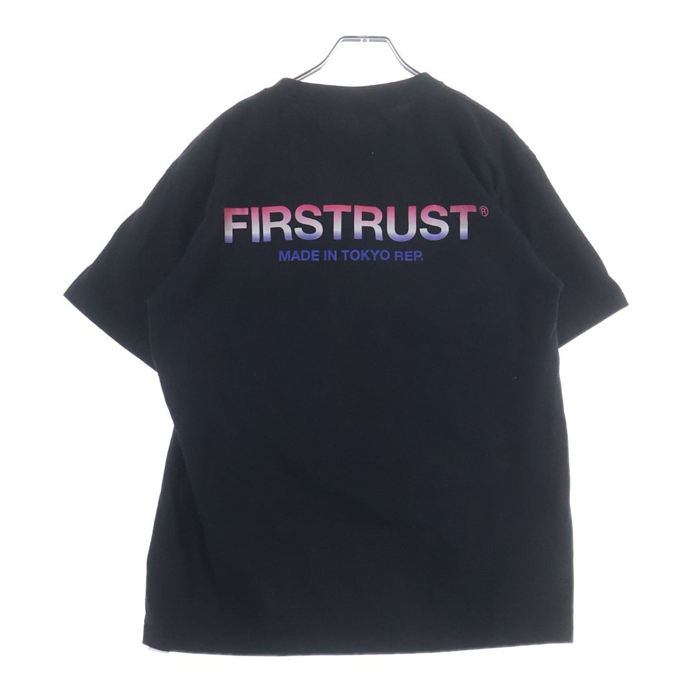 FIRSTRUST(ファーストラスト) DRAMATIC DAWN T-SHIRT ドラマティックダウン グラデーションロゴ クルーネック半袖Tシャツ カットソー ブラック