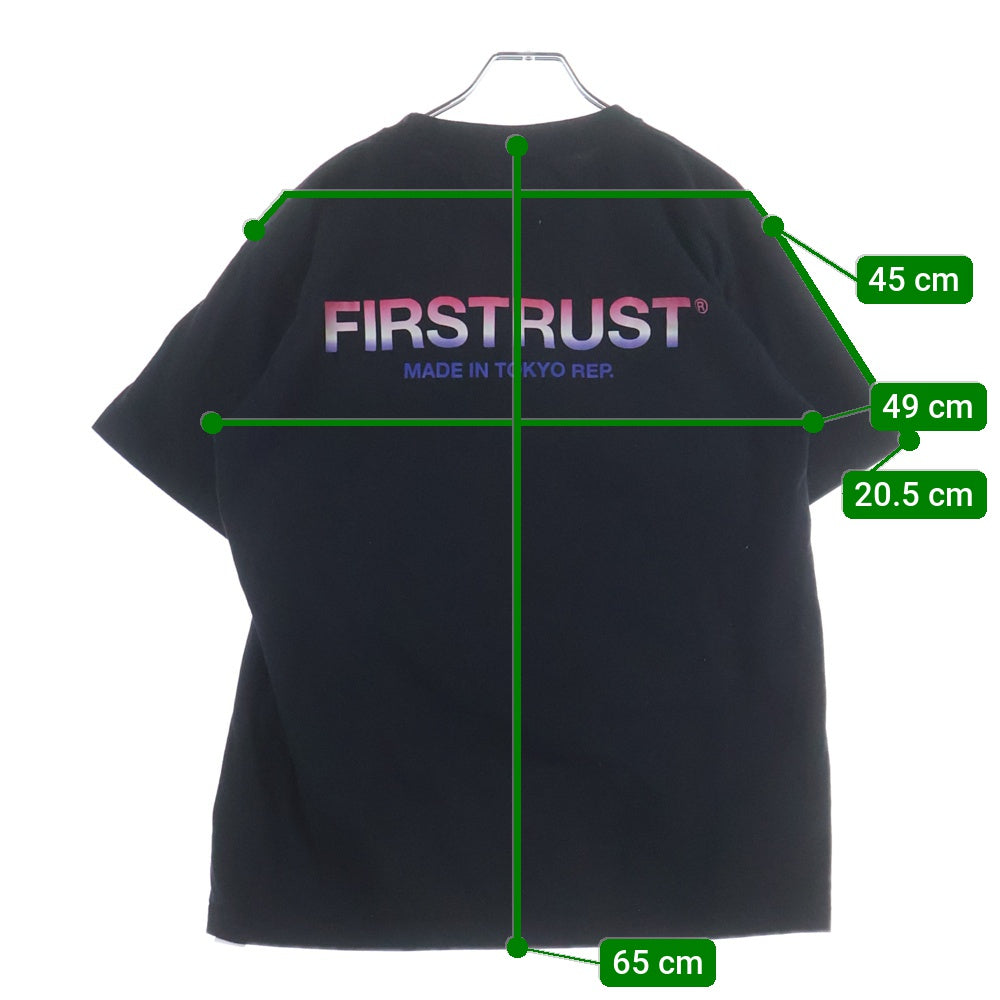 FIRSTRUST(ファーストラスト) DRAMATIC DAWN T-SHIRT ドラマティックダウン グラデーションロゴ クルーネック半袖Tシャツ カットソー ブラック
