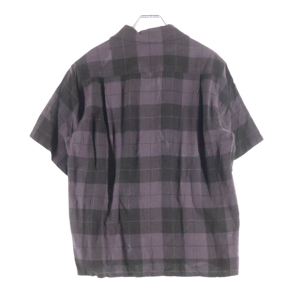 WACKO MARIA(ワコマリア) 24SS OMBRE CHECK OPEN COLLAR SHIRT TYPE-3 オンブレチェック オープンカラー 半袖シャツ パープル 24SS-WMS-OC12