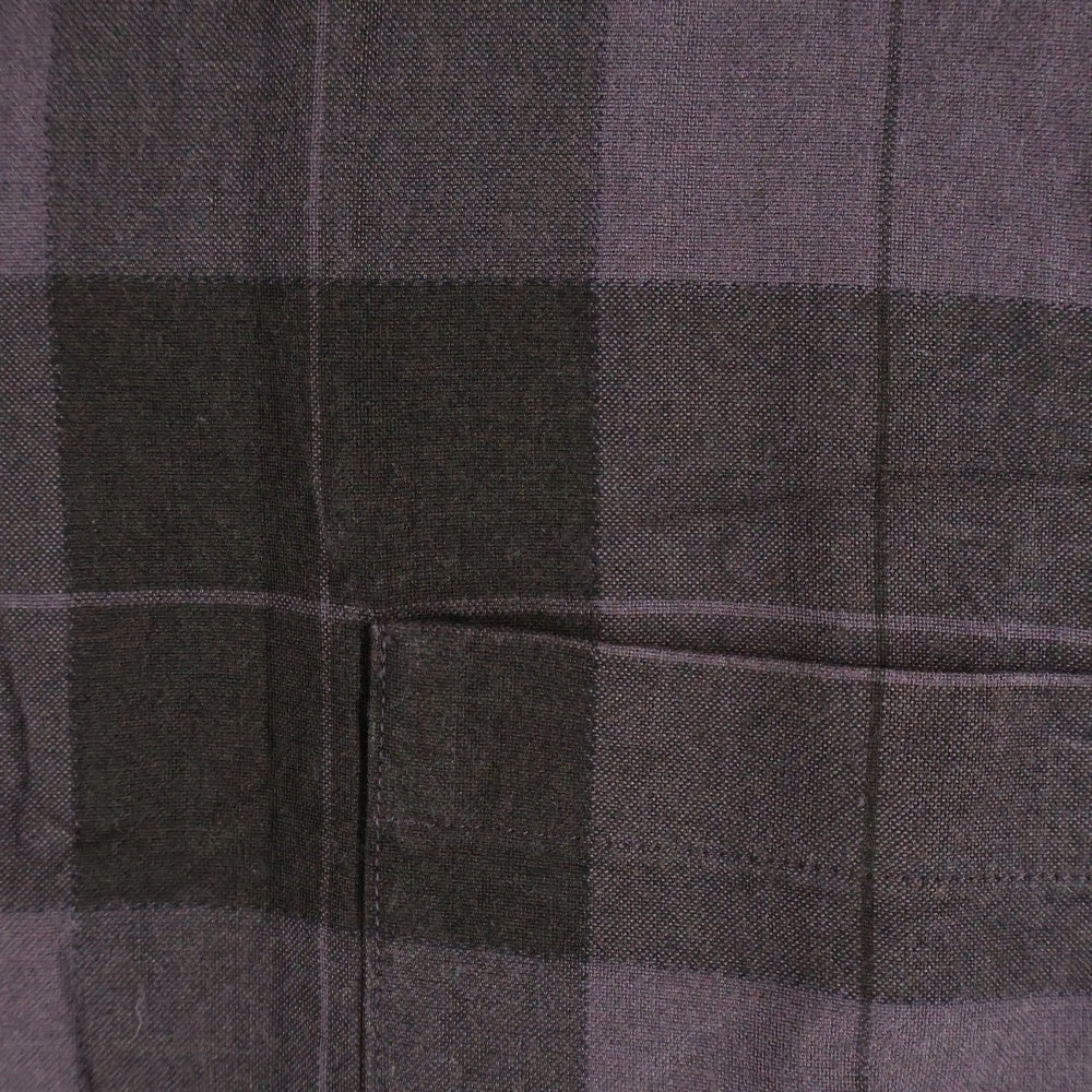 WACKO MARIA(ワコマリア) 24SS OMBRE CHECK OPEN COLLAR SHIRT TYPE-3 オンブレチェック オープンカラー 半袖シャツ パープル 24SS-WMS-OC12