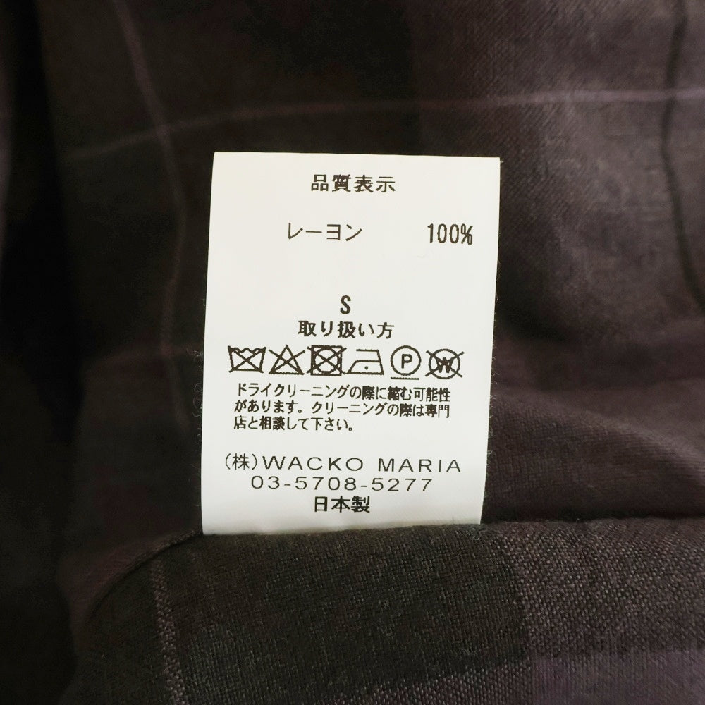WACKO MARIA(ワコマリア) 24SS OMBRE CHECK OPEN COLLAR SHIRT TYPE-3 オンブレチェック オープンカラー 半袖シャツ パープル 24SS-WMS-OC12