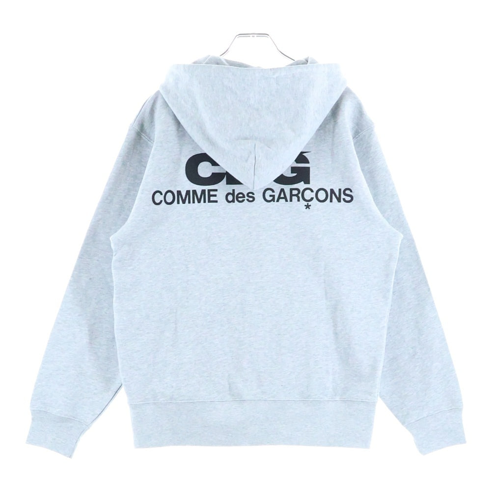 COMME des GARCONS CDG(コムデギャルソン シーディージー) AD2025 CDG CLASSIC HOODED SWEATSHIRT WITH ZIP クラシックロゴプリント フーデッドスウェットシャツ パーカー SZ-T069