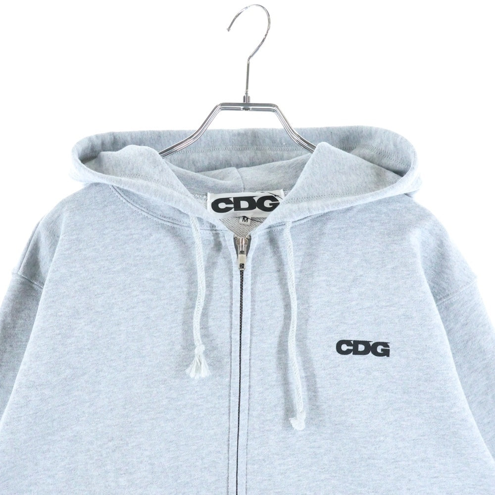 COMME des GARCONS CDG(コムデギャルソン シーディージー) AD2025 CDG CLASSIC HOODED SWEATSHIRT WITH ZIP クラシックロゴプリント フーデッドスウェットシャツ パーカー SZ-T069
