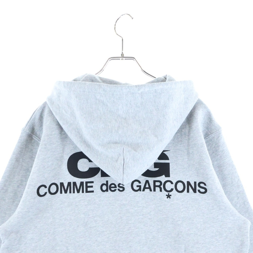 COMME des GARCONS CDG(コムデギャルソン シーディージー) AD2025 CDG CLASSIC HOODED SWEATSHIRT WITH ZIP クラシックロゴプリント フーデッドスウェットシャツ パーカー SZ-T069