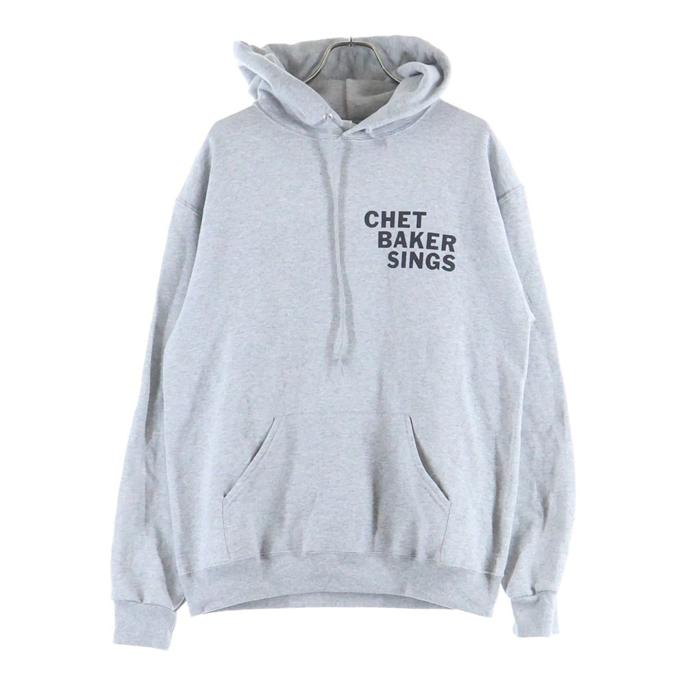 WACKO MARIA(ワコマリア) 24AW ×CHET BAKER HOODED SWEAT SHIRT チェットベイカー プルオーバースウェットシャツ パーカー グレー CHETBAKER-WM-SS07