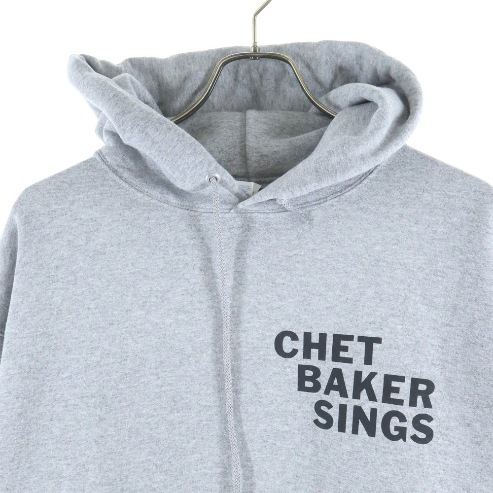 WACKO MARIA(ワコマリア) 24AW ×CHET BAKER HOODED SWEAT SHIRT チェットベイカー プルオーバースウェットシャツ パーカー グレー CHETBAKER-WM-SS07