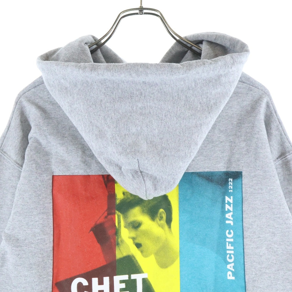 WACKO MARIA(ワコマリア) 24AW ×CHET BAKER HOODED SWEAT SHIRT チェットベイカー プルオーバースウェットシャツ パーカー グレー CHETBAKER-WM-SS07