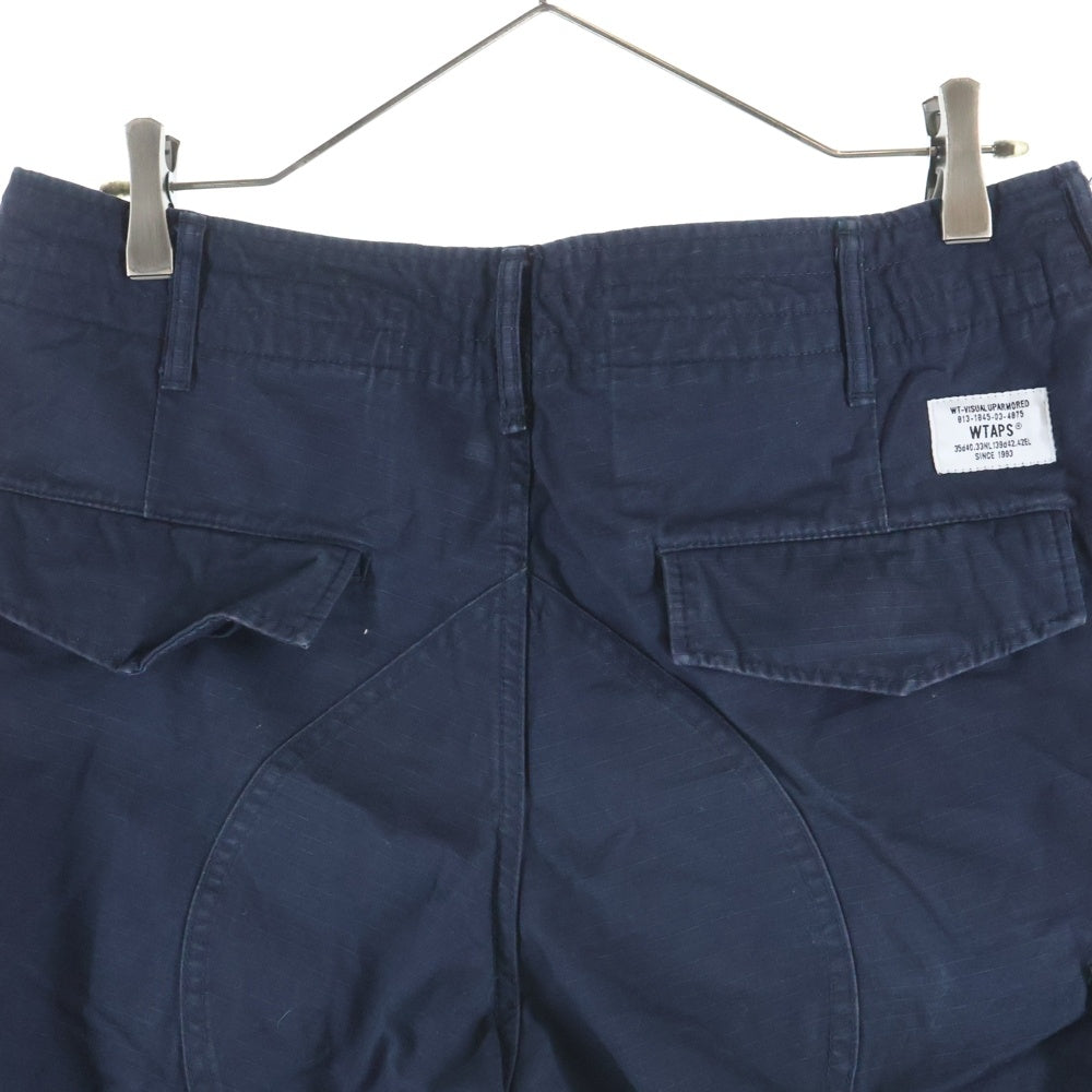 WTAPS(ダブルタップス) 18SS JUNGLE CHOPPED/SHORTS.COTTON.RIPSTOP ジャングルチョップド リップストップ コットンカーゴショーツ ネイビー 181GWDT-PTM05