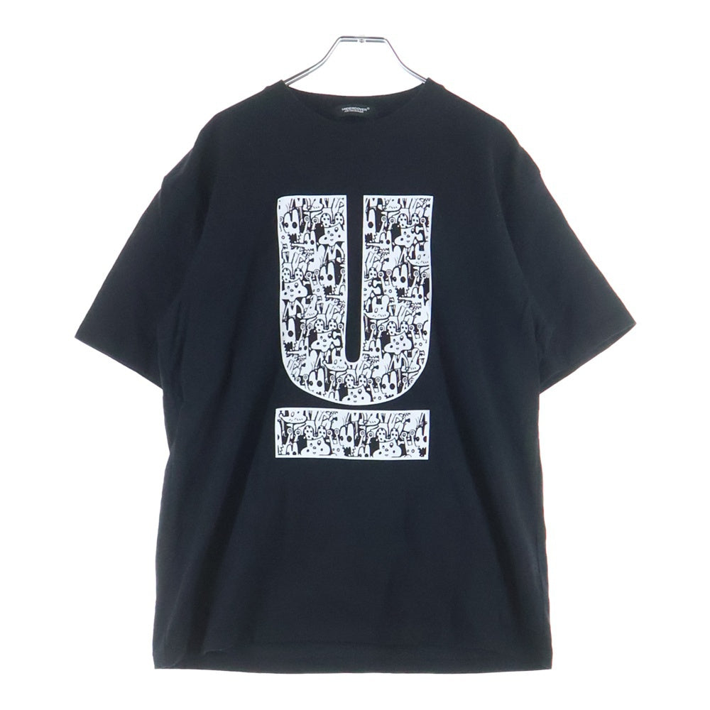 UNDERCOVER(アンダーカバー) 25SS フロントロゴプリント クルーネック半袖Tシャツ カットソー ブラック UC1E9811