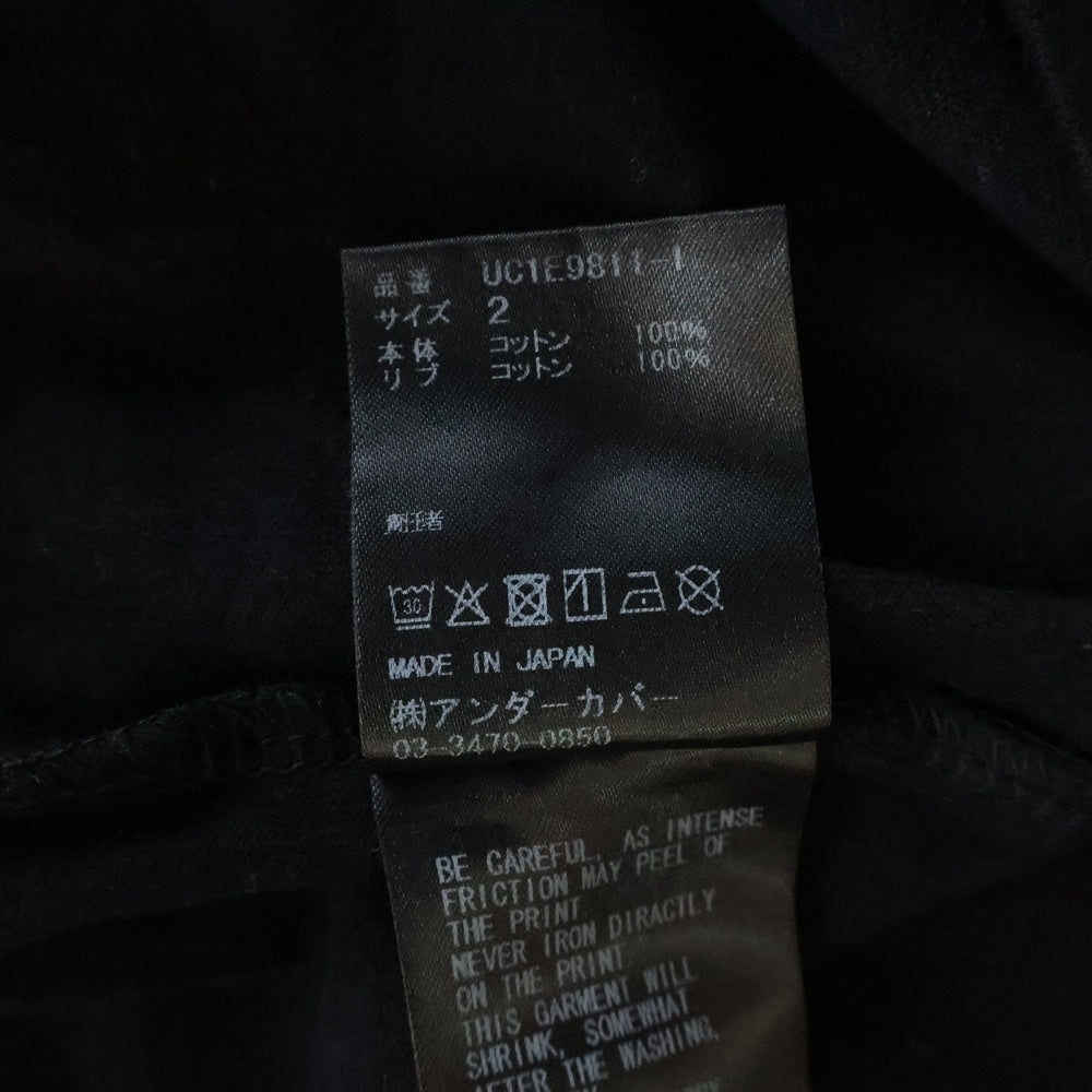 UNDERCOVER(アンダーカバー) 25SS フロントロゴプリント クルーネック半袖Tシャツ カットソー ブラック UC1E9811