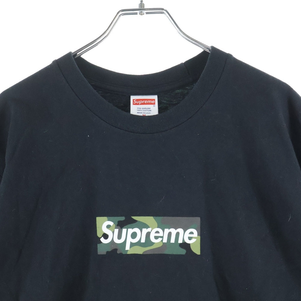 SUPREME(シュプリーム) 23AW Box Logo Tee ボックスロゴ カモ クルーネック半袖Tシャツ カットソー ブラック
