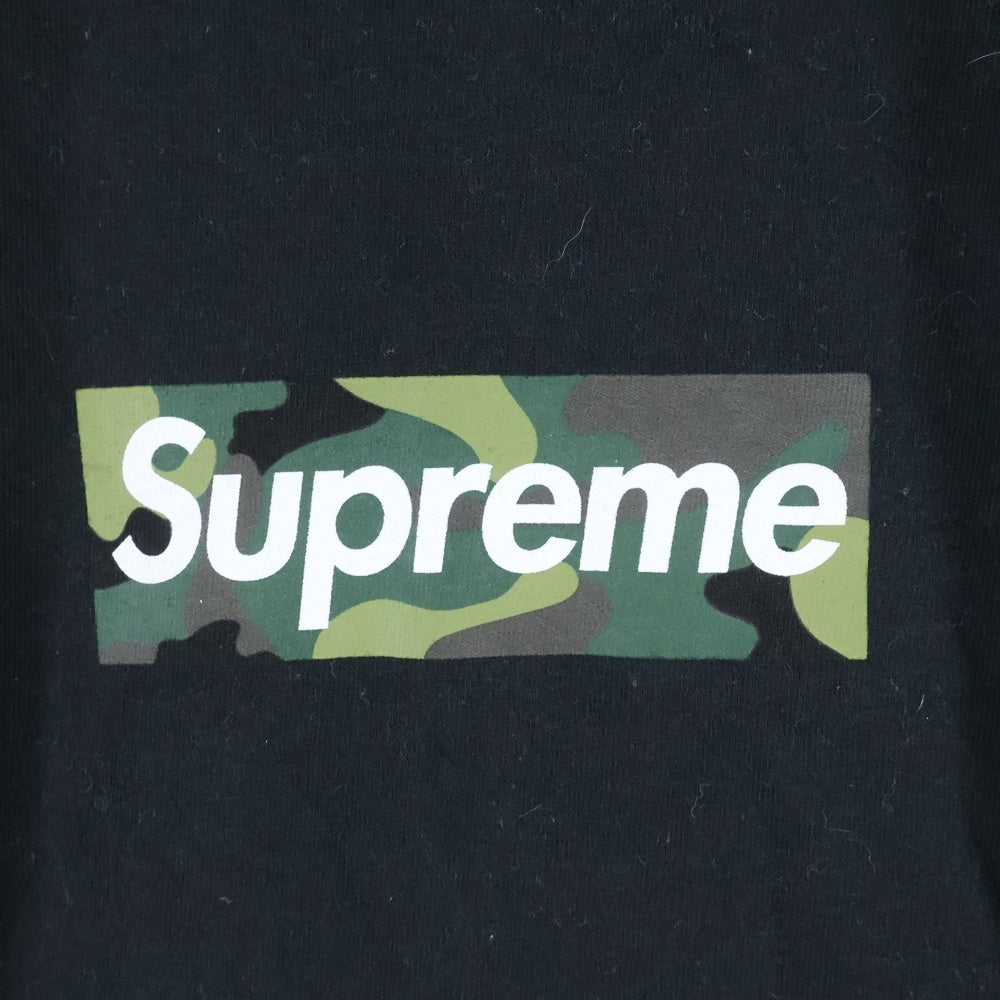 SUPREME(シュプリーム) 23AW Box Logo Tee ボックスロゴ カモ クルーネック半袖Tシャツ カットソー ブラック