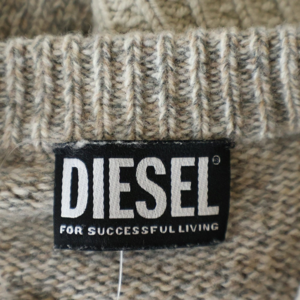 DIESEL(ディーゼル) ドッキング クルーネックニットセーター グレー/アイボリー A03430