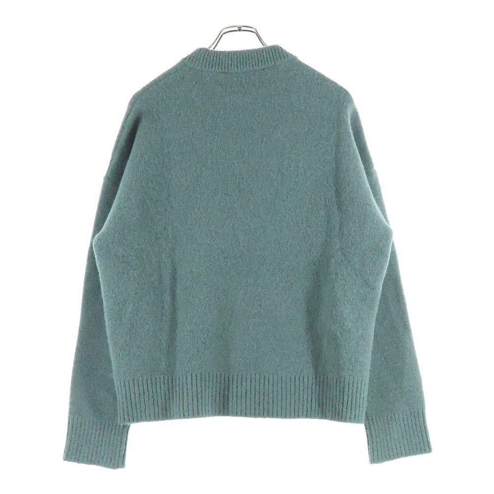 AMI Alexandre Mattiussi(アミアレクサンドルマテュッシ) ハートロゴ クルーネックニットセーター グリーン UKS025.KN0032