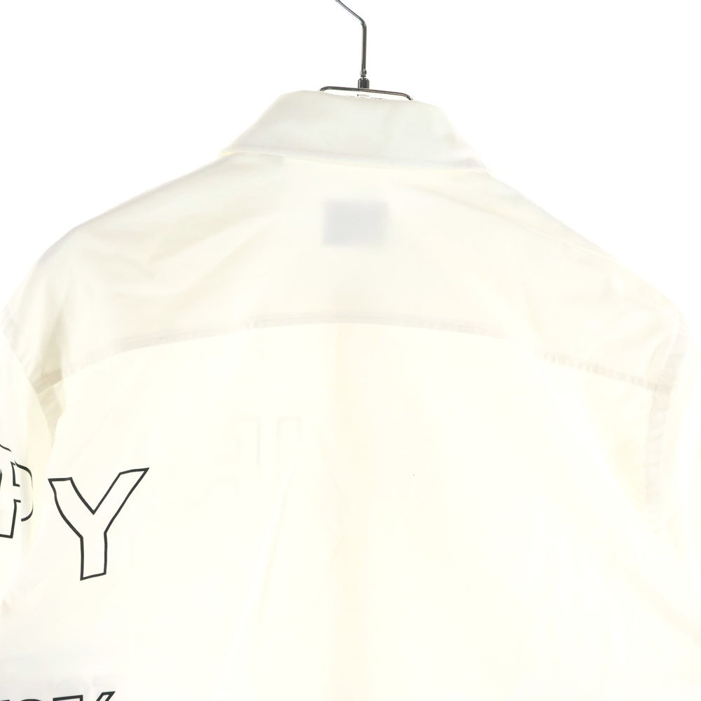 BURBERRY(バーバリー) ホースフェリー ロゴプリント ロングスリーブ コットンシャツ ホワイト 8036768
