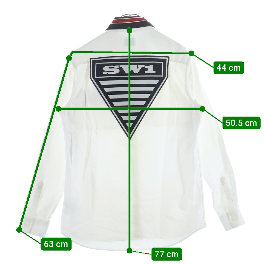 BURBERRY(バーバリー) ロゴパッチ ロングスリーブ コットンシャツ ホワイト 8023798