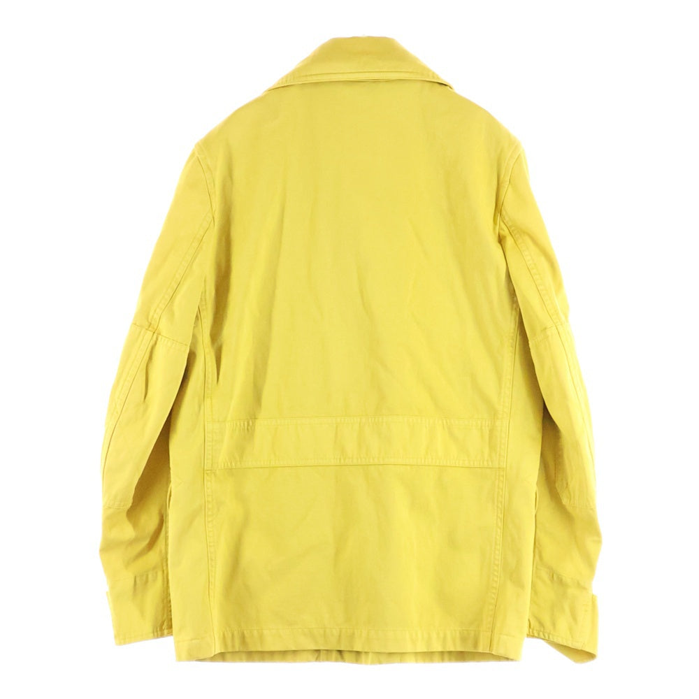 BURBERRY BRIT(バーバリー ブリット) 裏地チェック ジップアップ ロングコート イエロー 3719690