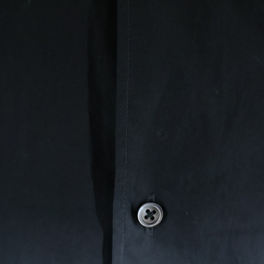 Graphpaper(グラフペーパー) 24SS BROAD L/S OVERSIZED BAND COLLAR SHIRT ブロード オーバーサイズ バンドカラー 長袖シャツ ブラック/ホワイト GM241-50002C