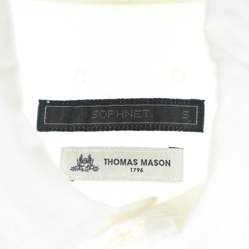 SOPHNET.(ソフネット) 20SS THOMAS MASON BASIC B.D SHIRT ベーシック ボタンダウン 長袖シャツ ホワイト SOPH-200031