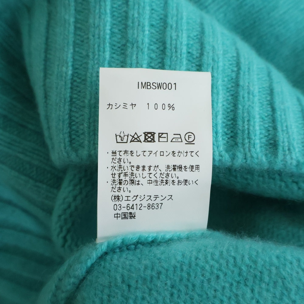 cash&barba(キャッシュ アンド バルバ) キャッシュベイビー クルーネック カシミヤニット セーター ブルー IMBSW001