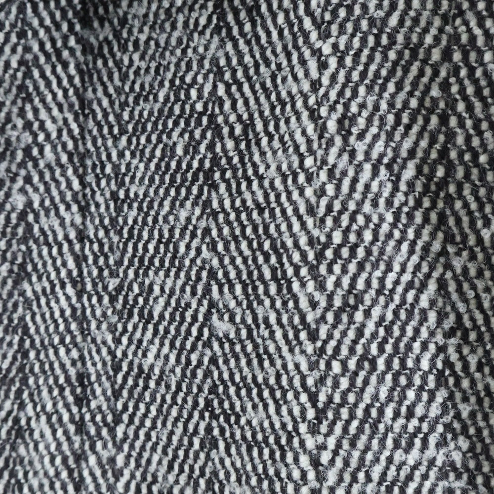 OVERCOAT(オーバーコート) ツイード ウール ステンカラーコート ブラック/ホワイト