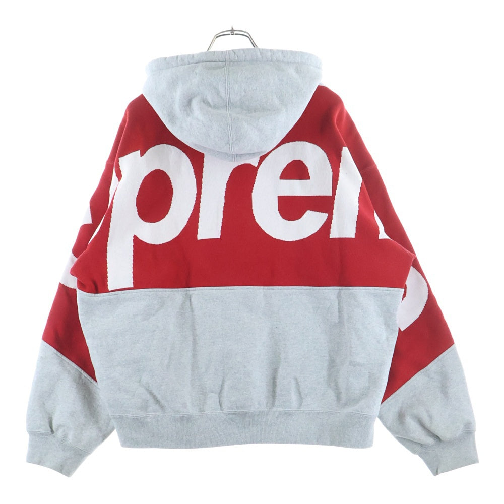 SUPREME(シュプリーム) 23AW Big Logo Jacquard Hooded Sweatshirt ビッグロゴ ジャガード プルオーバー スウェットパーカー フーディ グレー