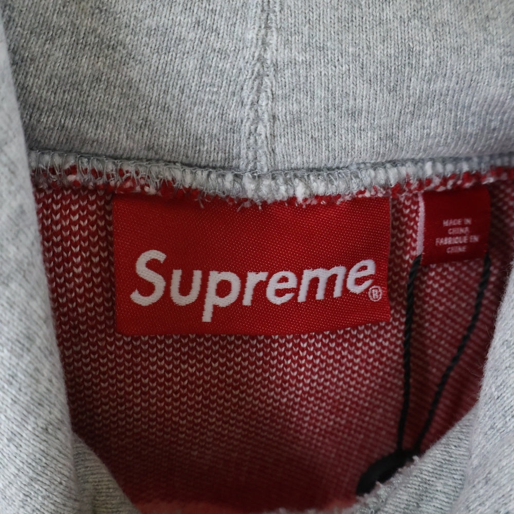 SUPREME(シュプリーム) 23AW Big Logo Jacquard Hooded Sweatshirt ビッグロゴ ジャガード プルオーバー スウェットパーカー フーディ グレー