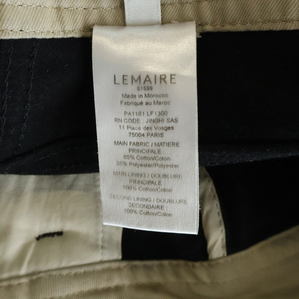 LEMAIRE(ルメール) TWISTED WORKWEAR PANTS ツイステッド ワークウェアパンツ ジップフライパンツ ブラック PA1161 LF1300