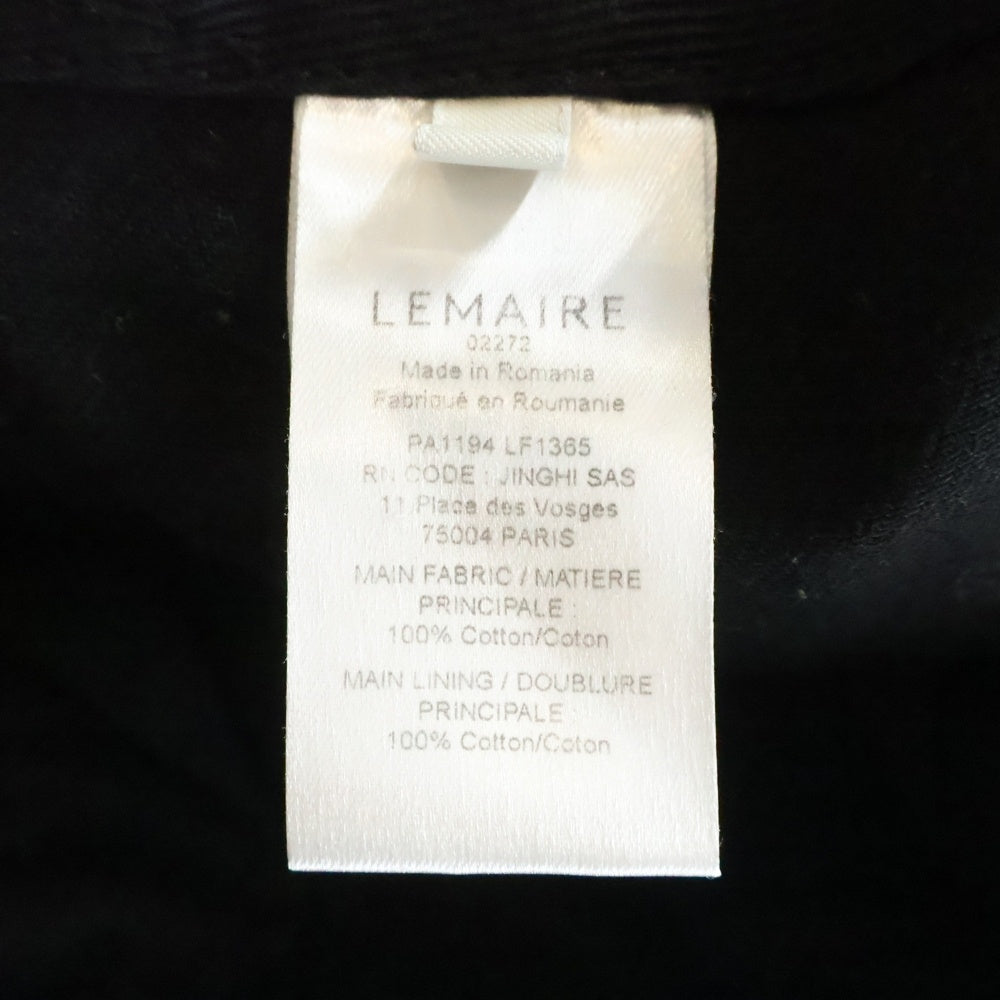 LEMAIRE(ルメール) 25SS PLEATED CARROT PANTS プリーツ キャロットパンツ サイドアジャスター付チノパンツ ブラック PA1194 LF1365