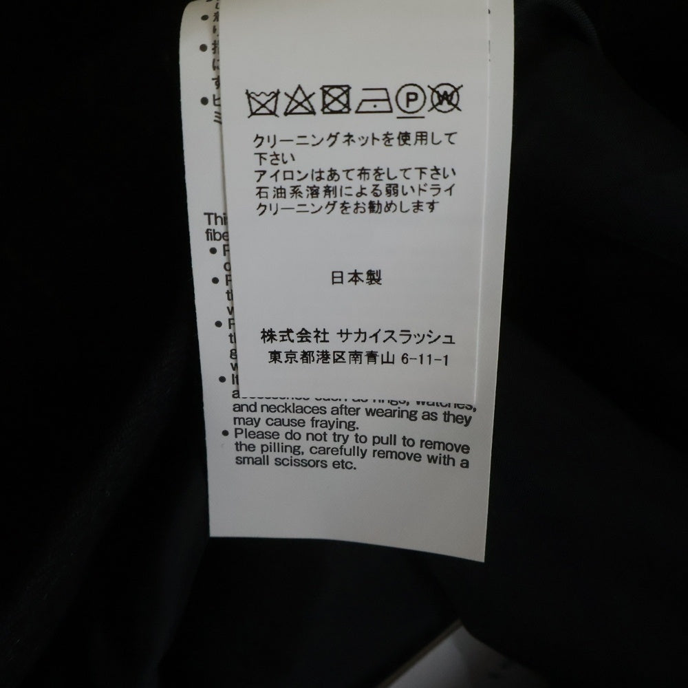 Sacai(サカイ) 23AW Chalk Stripe Skirt チョークストライプ スカート レディース ブラック 23-06991