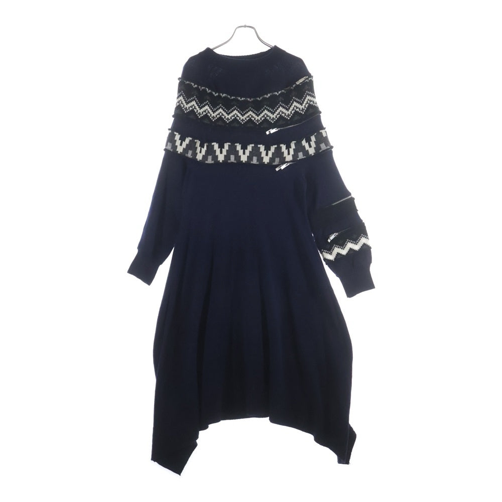 Sacai(サカイ) 19AW ジップドッキングデザイン ニット ロング