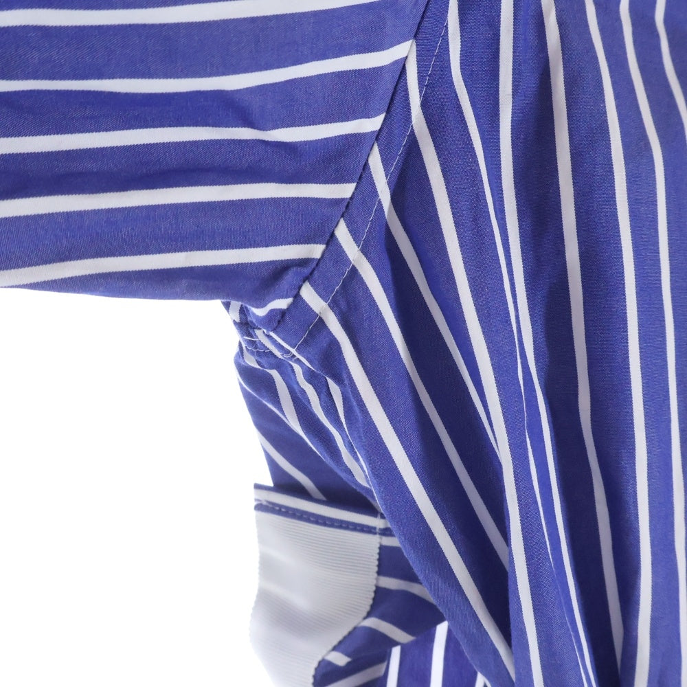 Sacai(サカイ) 20AW Suiting x Cotton Poplin ストライプ ドッキングワンピース ブルー/ブラック レディース 20-05129